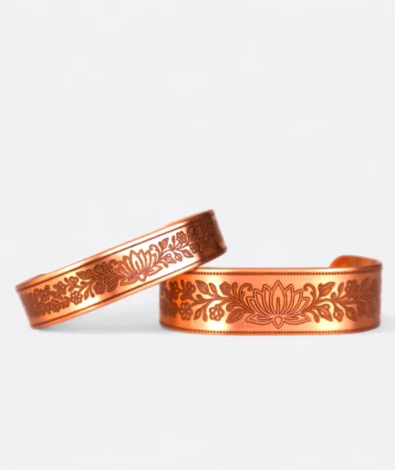Pulsera Flor Loto en cobre