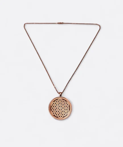 Dije Flor de la Vida en cobre con cadena